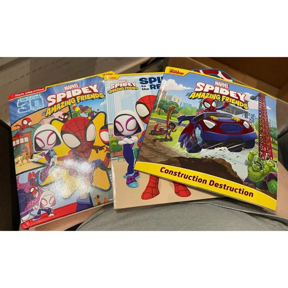 Spidey Other - Spidey Book Kid Bundle of 3 Books Electric Paperback Hardback Reading Searching